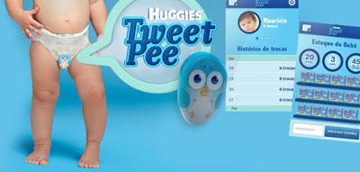 tweet pee [Objet connecté] pour #geek, #Huggies lance la couche connectée