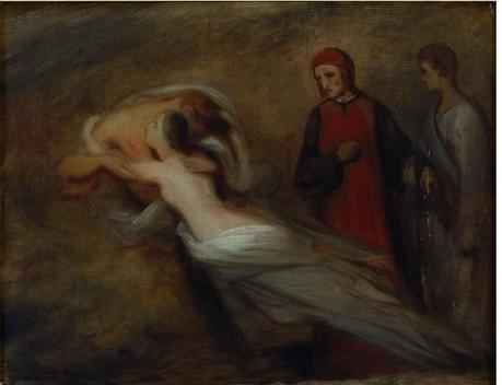 Esquisses peintes de l’époque romantique au musée de la vie romantique Esquisse Shaffer Paolo et Francesca