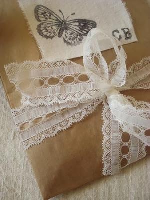 antic lace and gift wrapping