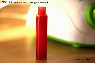 gloss rouge cerise 100 % maison recette cosmétique maison gloss rouge à lèvres rouge colorant