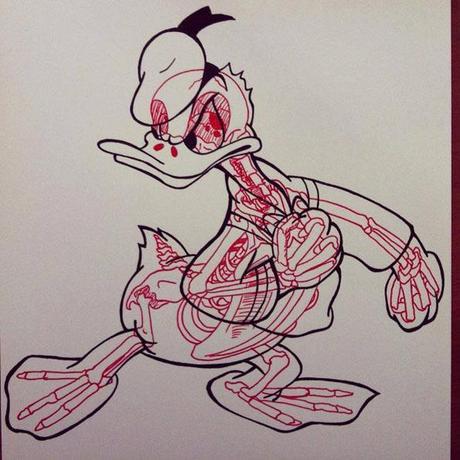 donald duck disney rayons x geek gkdv geekndev geekart 