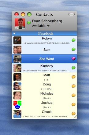 Adium Facebook intégré