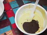 Gâteau damier chocolat pistache