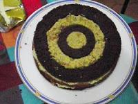 Gâteau damier chocolat pistache