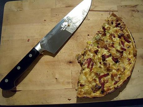 Quiche lardon & poireau au curry - couteau ZWILLING