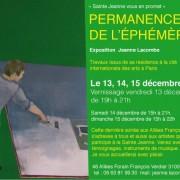 Exposition « Permanence de l’héphémère » Jeanne Lacombe