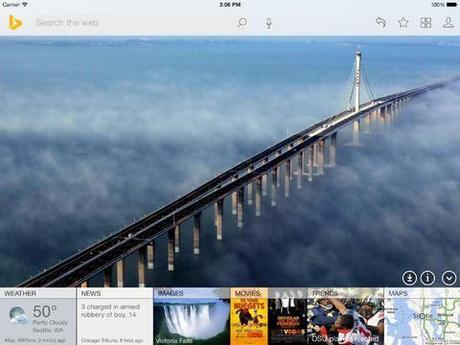 Bing iPad passe en version 2 sur l’App Store US