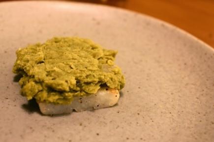 purée de pois sur la patate