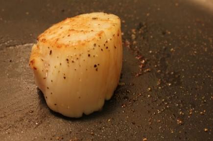 pétoncle sur la poêle