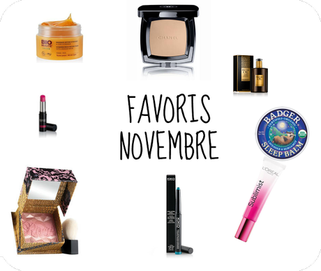 Mes Favoris du mois de novembre