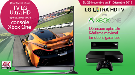 Une TV LG Ultra HD achetée = une Xbox One offerte