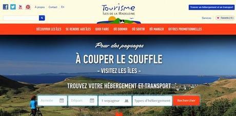 Site adaptatif Tourisme Îles de la Madeleine