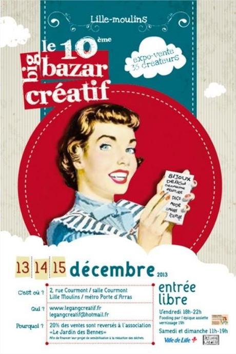 Le Big Bazar Créatif à Lille, du 13 au 15 décembre http://www.legangcreatif.fr/