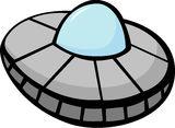 Ufo space ship vector illustration Royalty Free Stock Image