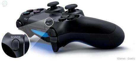1386683616 ps4 share button Le partage sur PS4 : 800 000 parties diffusées  ps4 