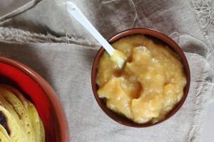Compote de coing et d'orange au pain d'épices