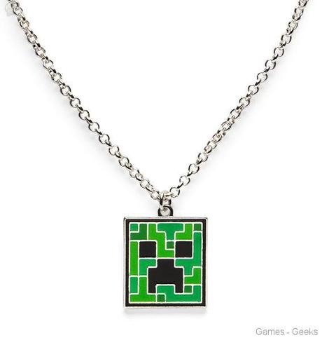Minecraft Creeper Necklace Minecraft: le collier creeper  minecraft geek creeper collier 