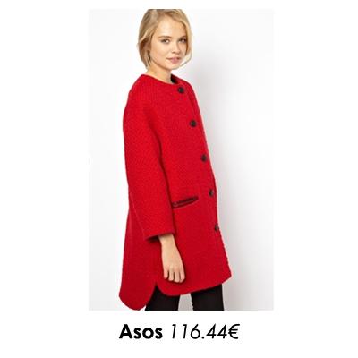 galerie manteau laine rouge asos