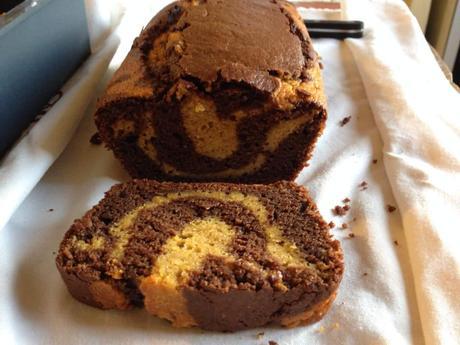 Cake marbré sucré courge butternut / chocolat