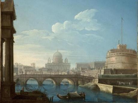 Pietro Bellotti, Veduta di Roma con Castel Sant'Angelo e il Vaticano (1771)