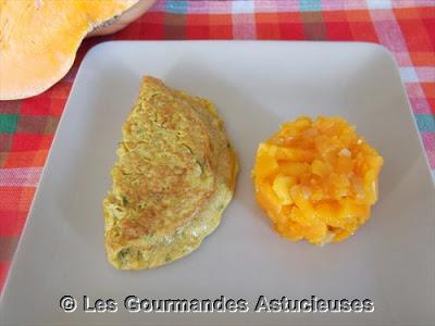 Omelette au quinoa et courge Tan cheese épicée