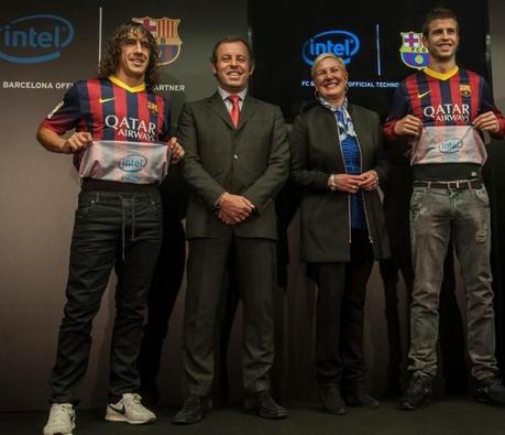 Intel, sponsor à l’intérieur du maillot du Barça