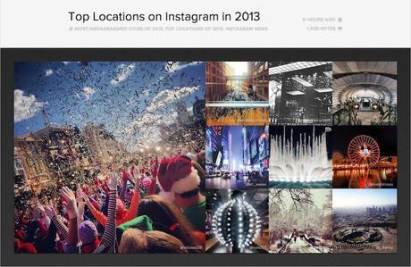 le top dix d instagram Tendances 2013: les villes les plus photographiées sur Instagram