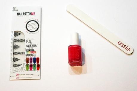 NailPatchMe Aztec swatch avis Peach Daiquiri Essie