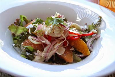 Salade de Coeur de Palmiste & Agrumes Recette du Chef Nyoman Suardi Nio à Angsana Balaclava