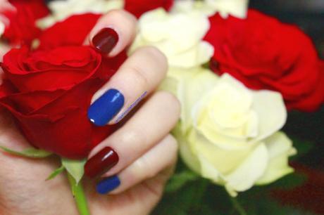 Le nail art Caviar facile en 3 étapes. beautynails, nail art, BNA, rouge, bleu