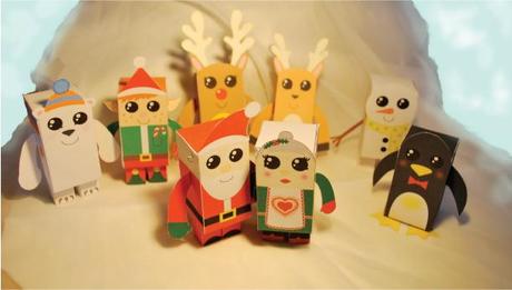 Christmas papertoys de Samantha Eynon