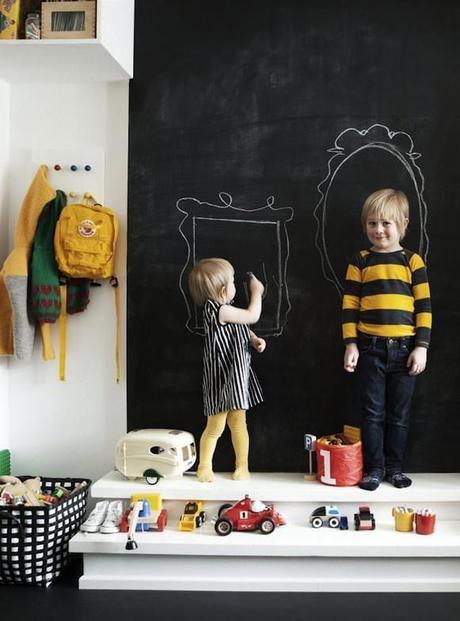 Tableau d'école dans une chambre d'enfant