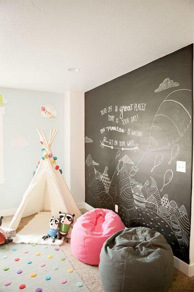 Tableau d'école dans une chambre d'enfant