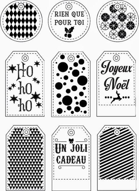 ▲ Printables de dernière minute : les étiquettes cadeaux noir et blanches ▲