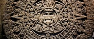 The Mayan calender Mexican sun stone - Stone of the Sun - Piedra del Sol - December 21 2012. Image shot 2010. Exact date unknown.