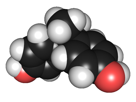 Structure moléculaire du Bisphénol A 