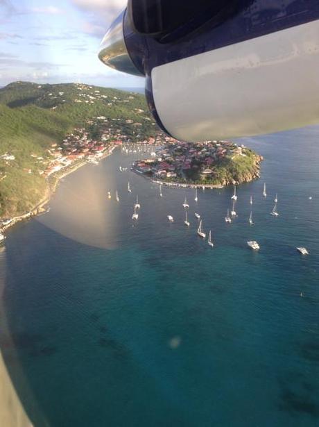 Gustavia vue depuis l'avion à l'arrivée sur Saint Barth