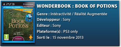FICHE TECHwbop [TEST] Wonderbook : Book of Potions