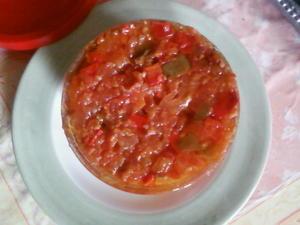 Ratatouille, pâtes et friture de rougets