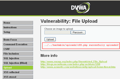 upload faille DVWA: Testez vos compétences en Hacking