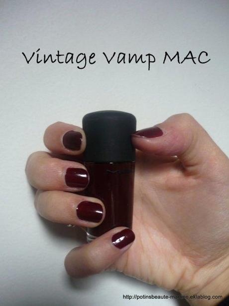 Un beau vernis rouge foncée MAC... décevant! vintage vamp