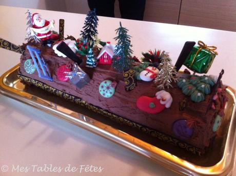 Buche chantilly chocolat framboises