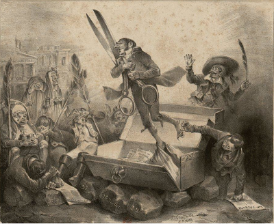 Jean Jacques Grandville, Résurrection de la censure, 1832.