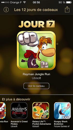 12 Jours de cadeaux: Jour 7 Rayman Jungle Run...