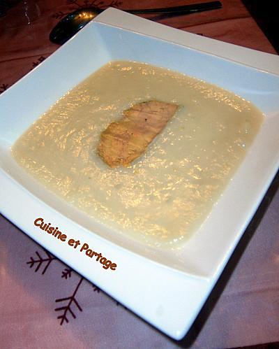 Velouté de topinambours au foie gras veloute de topinambour au foie gras