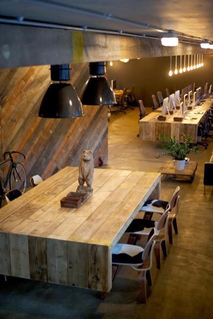 A Londres, un bureau au style industriel