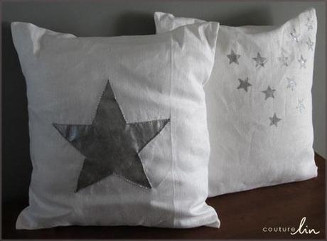 Couture Lin, le spécialiste du lin coussins etoile lin Couture Lin, le spécialiste du lin