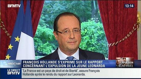 François Hollande, samedi. (capture écran BFMTV)