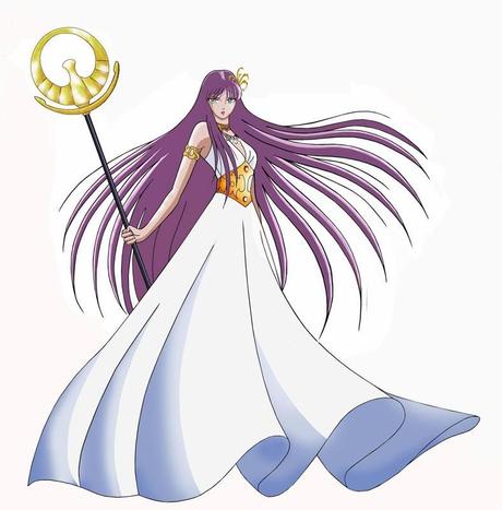 Saori alias Athena déesse de la guerre des chevaliers du zodiaque