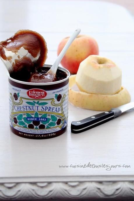 Le goûter du dimanche : Galette des rois à la pomme caramélisée et crème de marrons GALETTE DES ROIS À LA POMME CARAMÉLISÉE ET CRÈME DE MARRONS